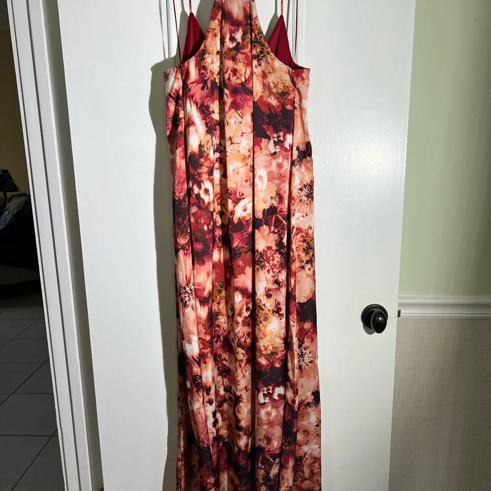 PRICE DROP Nicole Miller Floral Slip Maxi Dress - Picture 5 of 9
